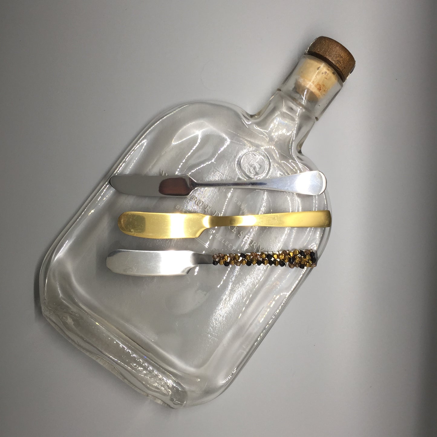 Bourbon Whiskey Bottle Serving Tray