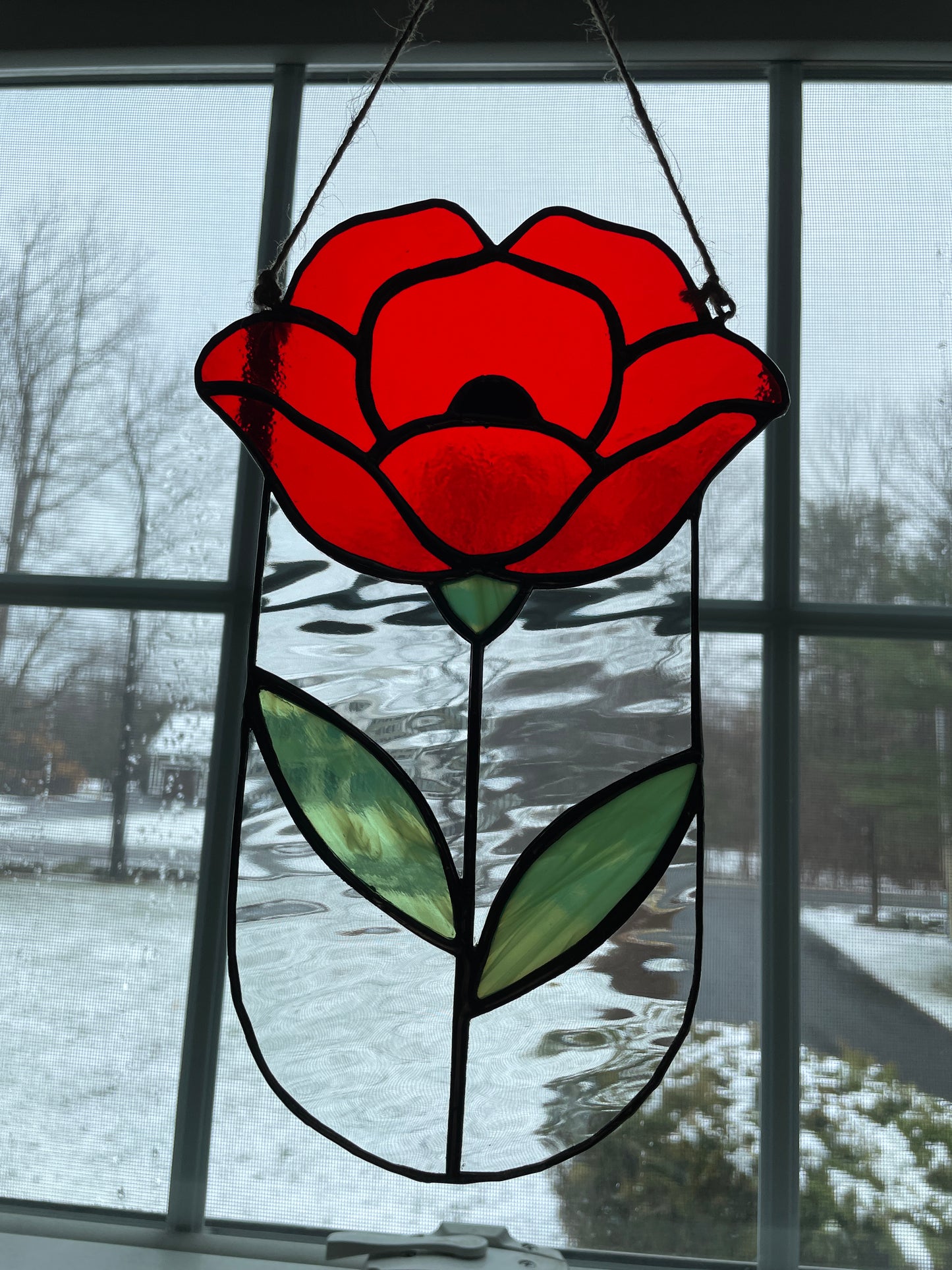 Flower Stained-Glass Suncatcher