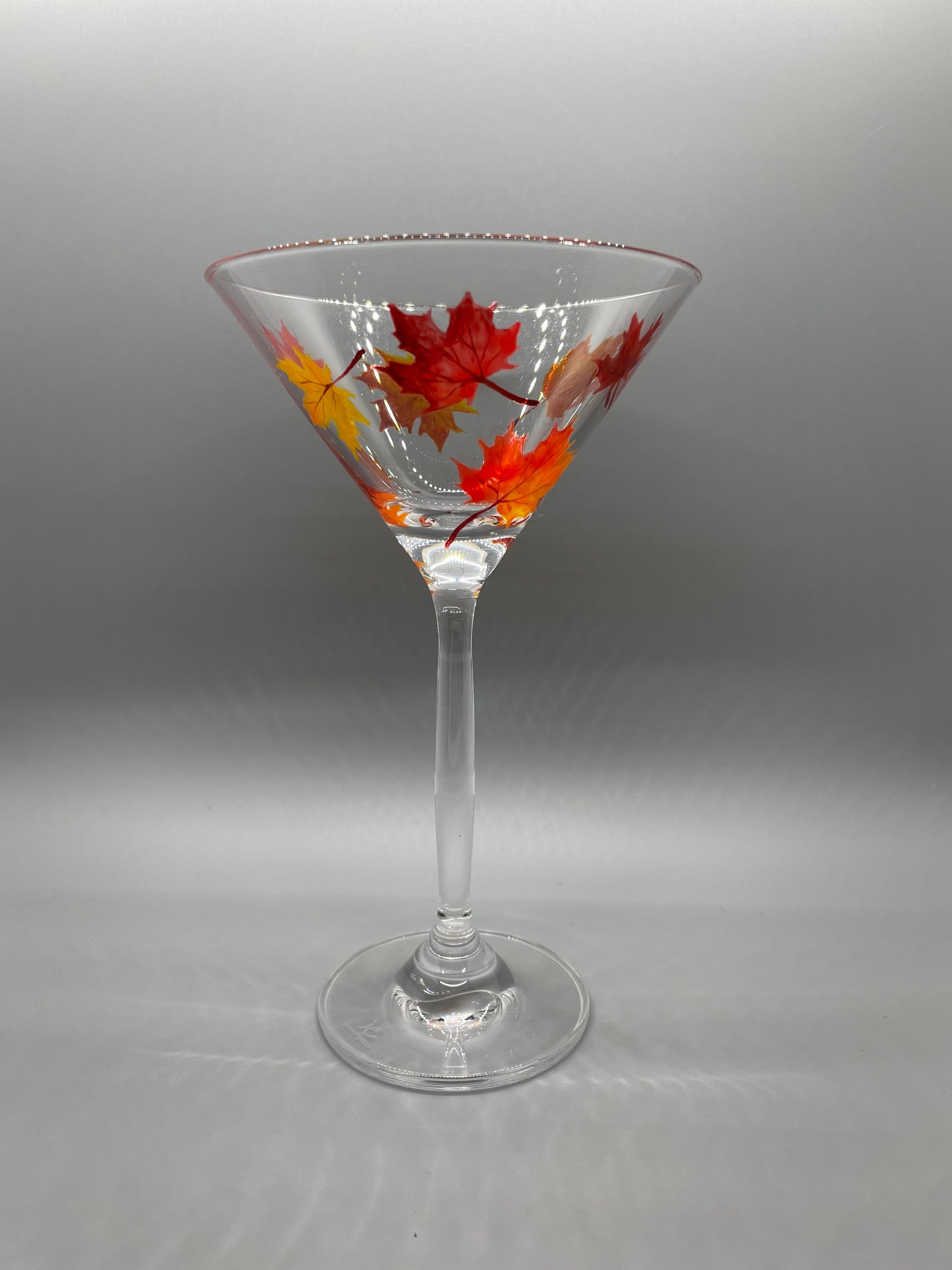 Autumn Leaves, Crystal Glass, 8 oz