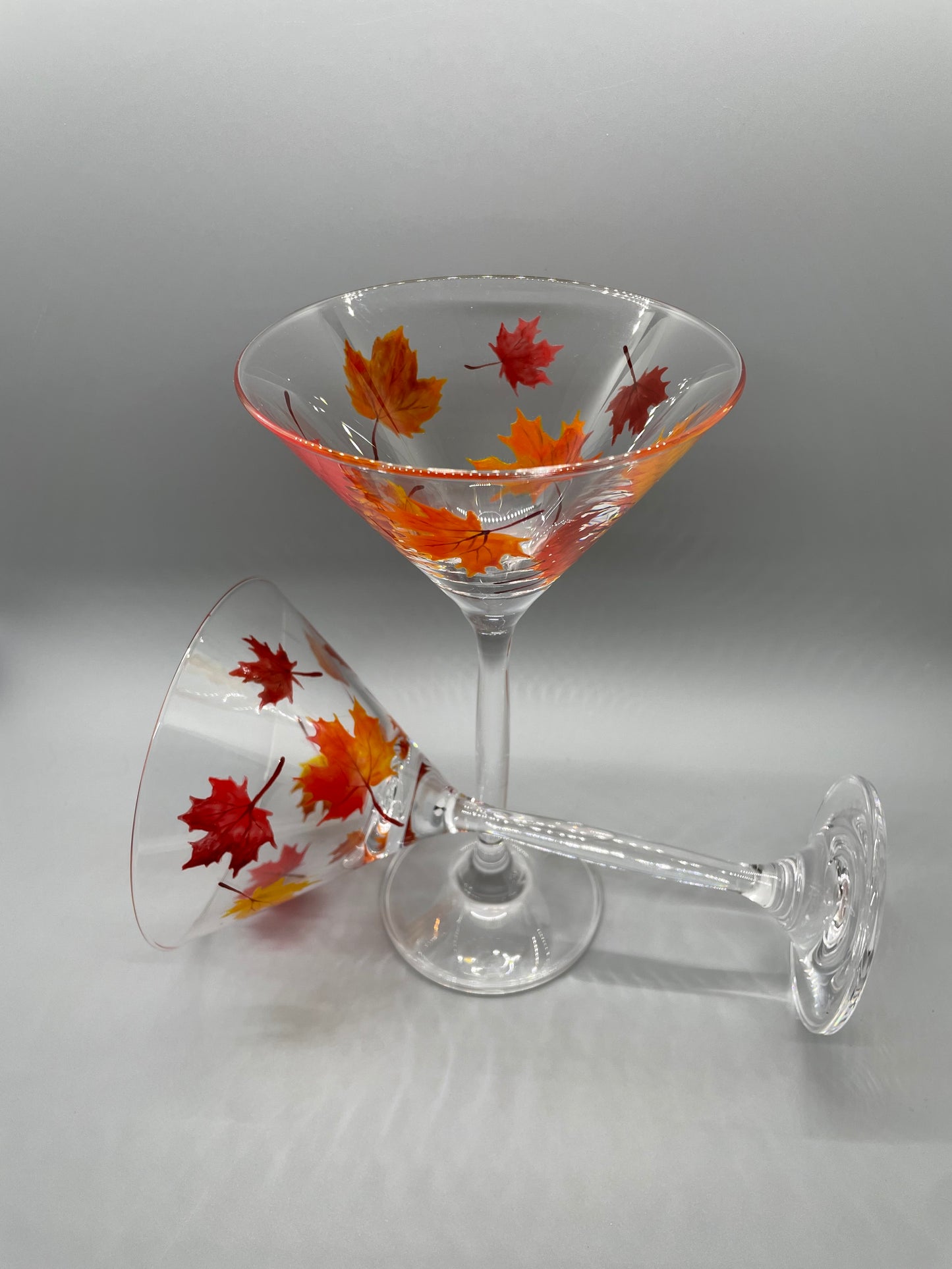 Autumn Leaves, Crystal Glass, 8 oz