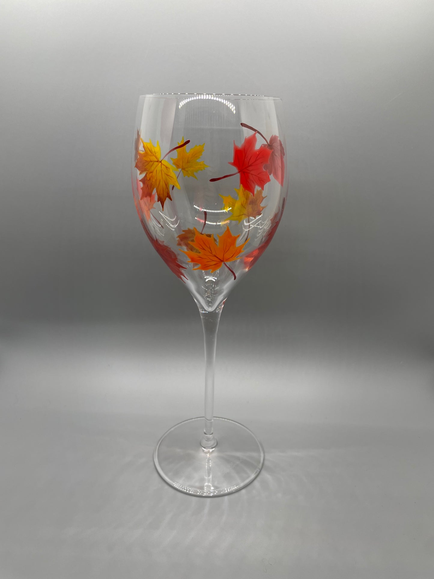 Autumn Leaves, Crystal Glass, White Wine