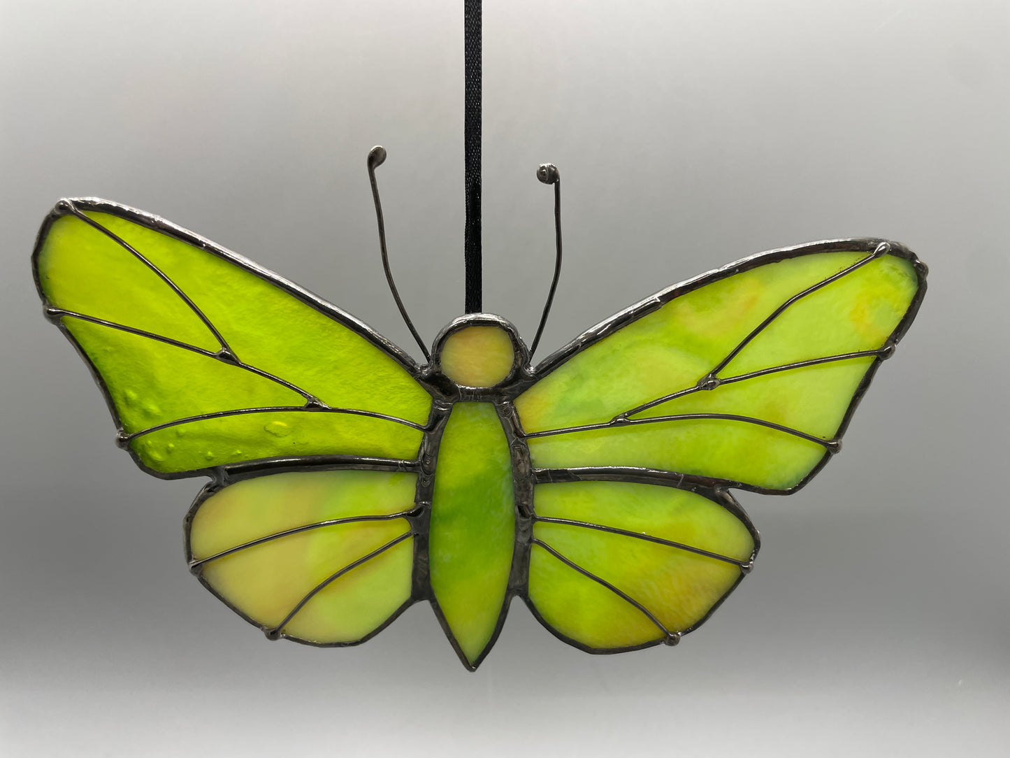 Stained Glass Green Butterfly Suncatcher