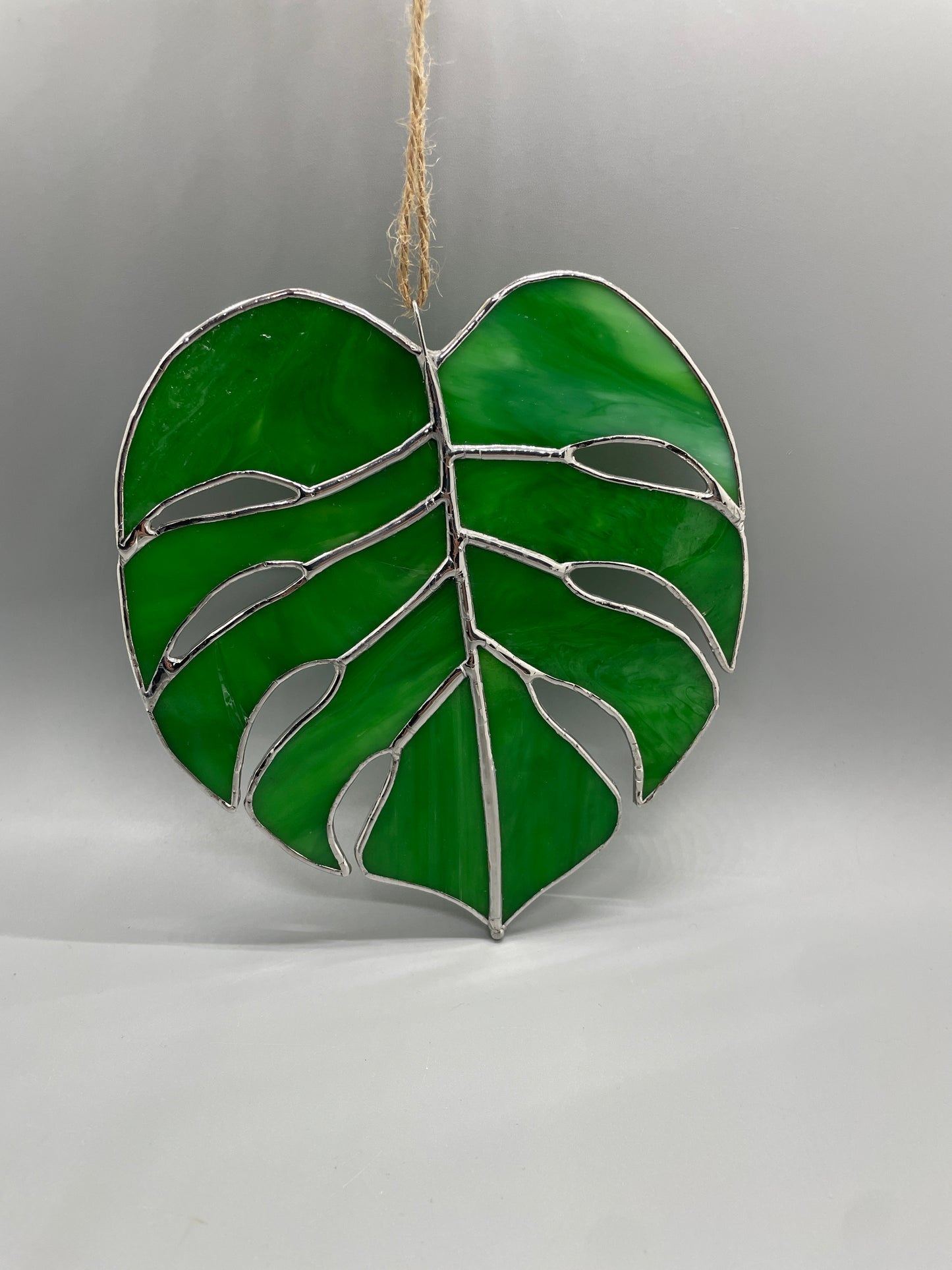 Monstera Leaf Stained Glass
