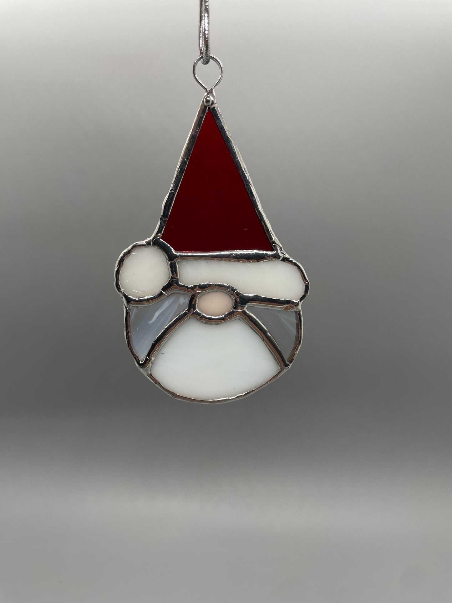 Santa Stained Glass Ornament | Handmade Christmas Decoration