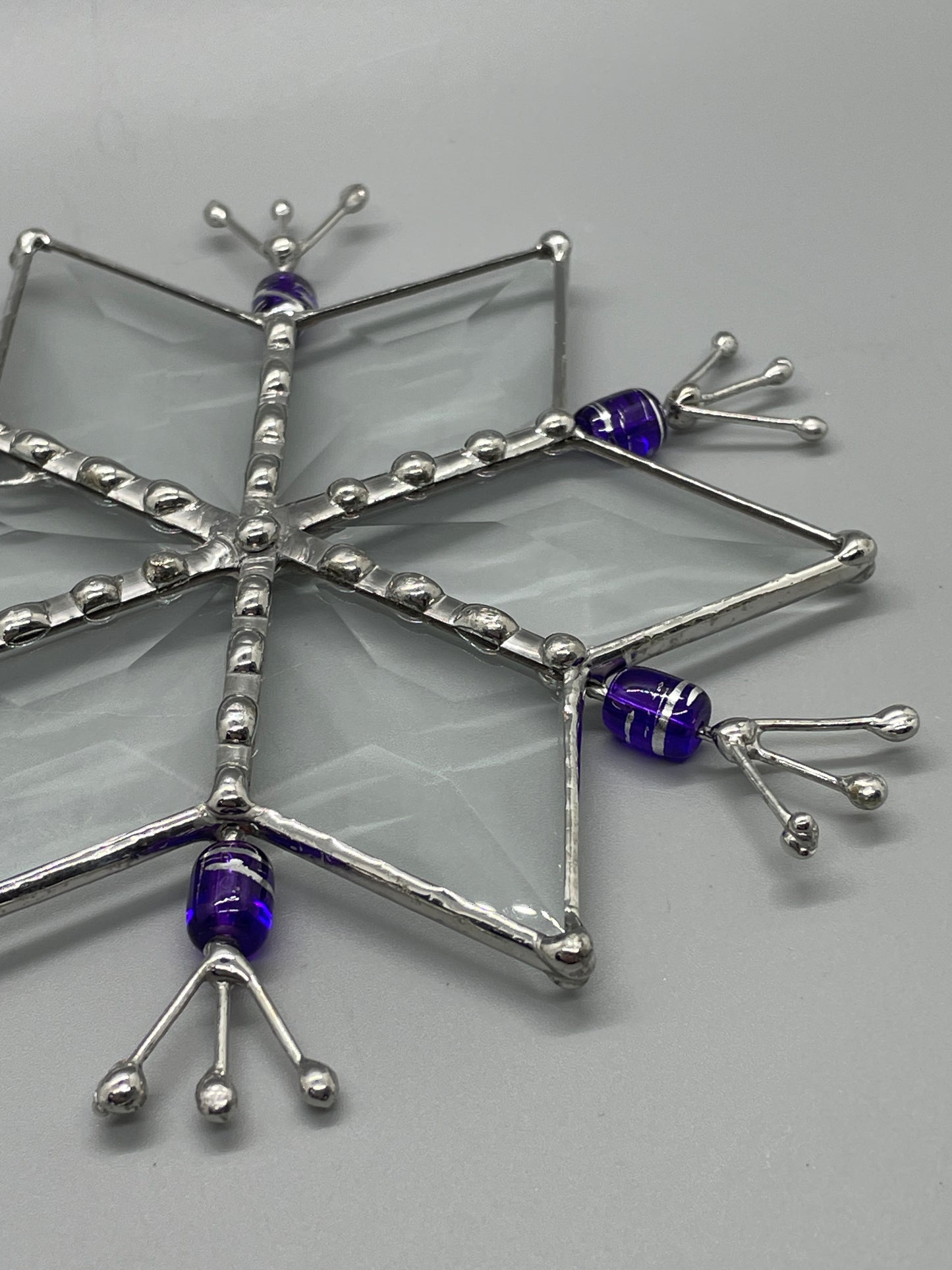 Snowflake with Purple Bead Accent