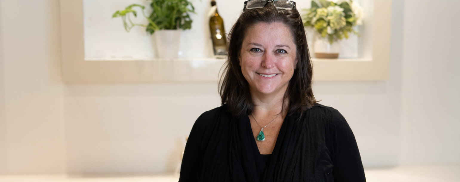 Christina, owner and studio glass artist at Christina’s Creations in Salem, New Hampshire